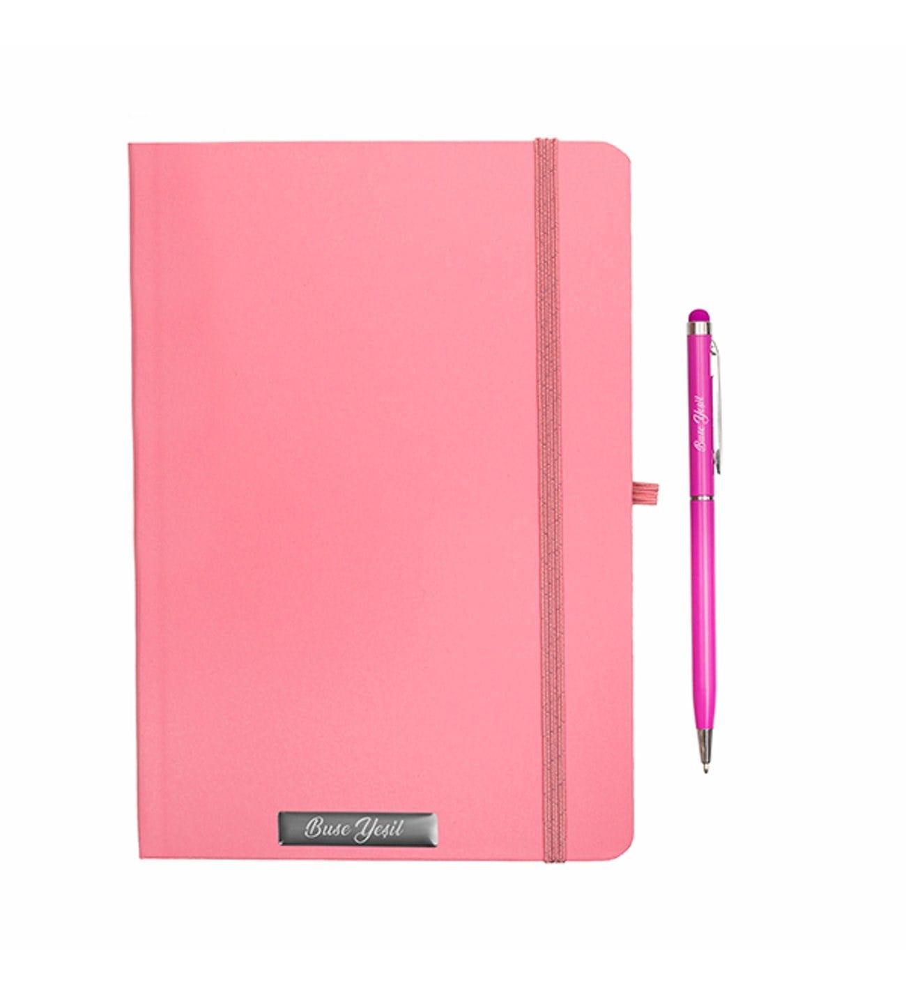 İsme Özel Renkli Defter ve Kalem Seti - Renk Seçenekli
