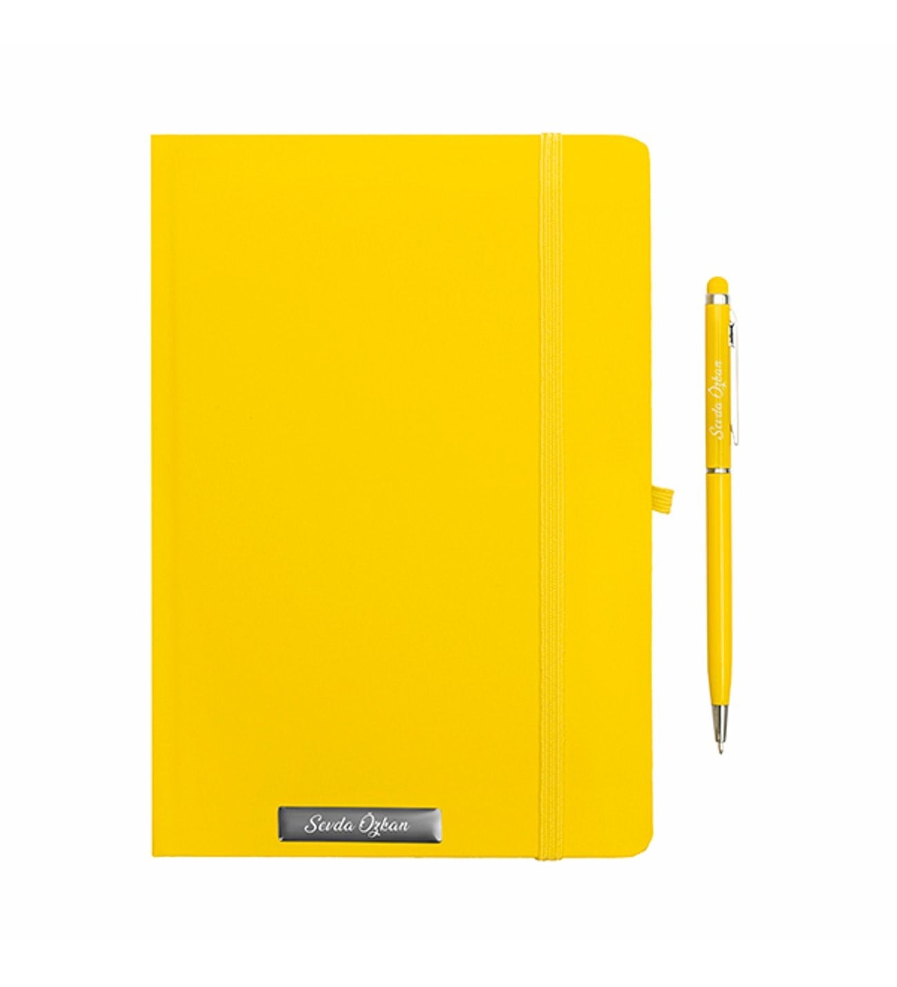 İsme Özel Renkli Defter ve Kalem Seti - Renk Seçenekli