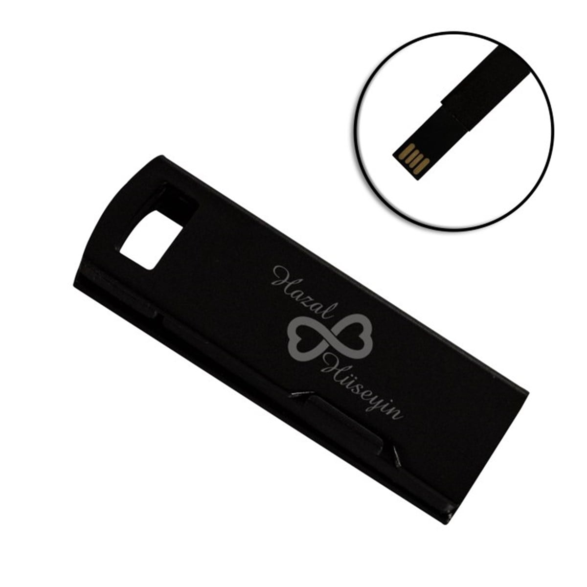 İsme Özel Renkli Metal Usb Bellek 16 GB M2 - Sonsuzluk