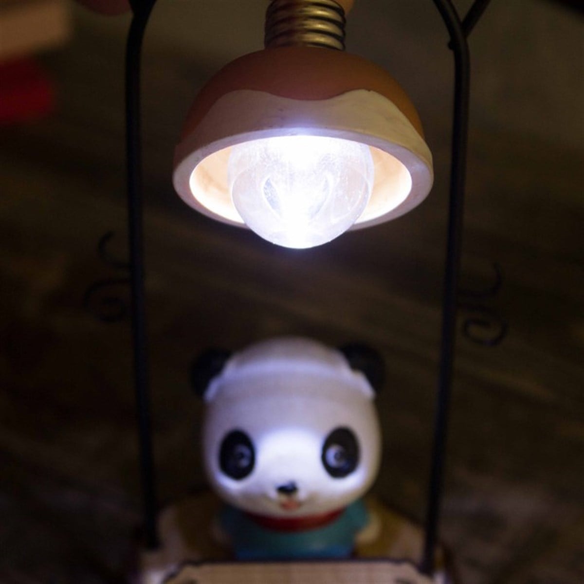 İsme Özel Sevimli Panda Temalı Işıklı Biblo