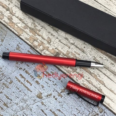 İsme Özel Siyah Metal Roller Kalem