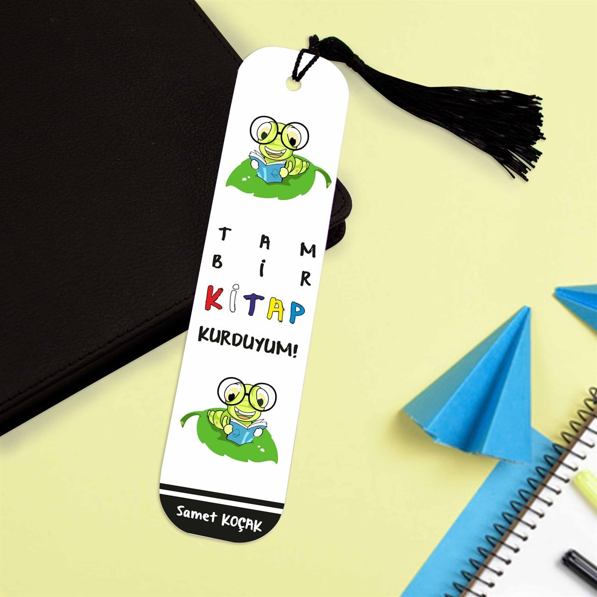 İsme Özel Tam Bir Kitap Kurduyum Kitap Ayracı