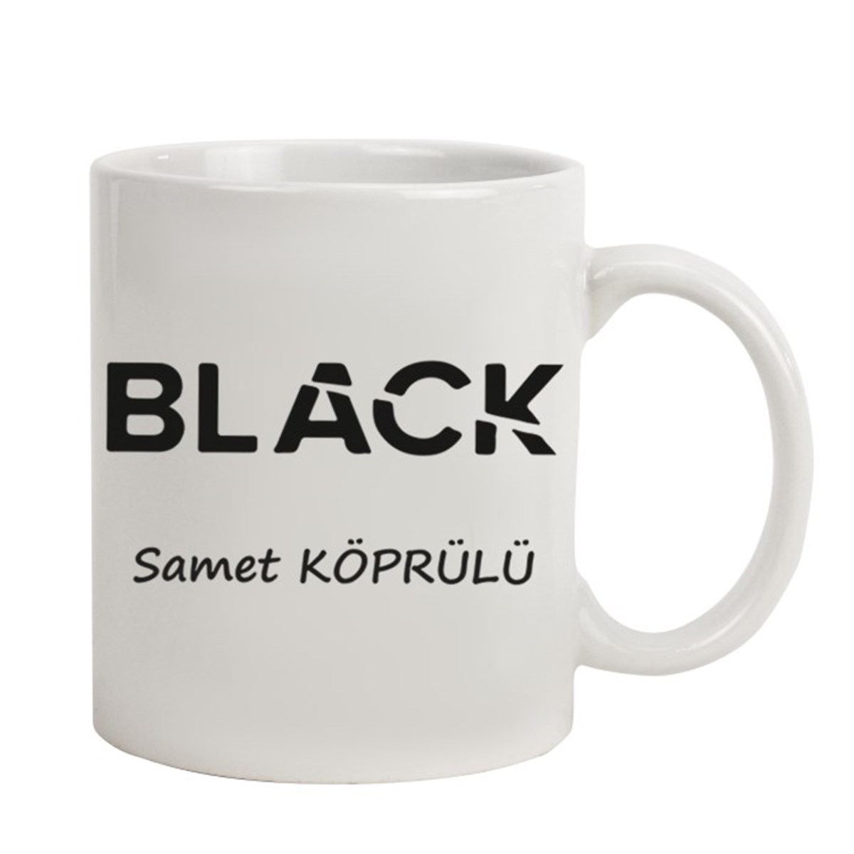 İsme Özel Tasarımlı Kupa Bardak - Black