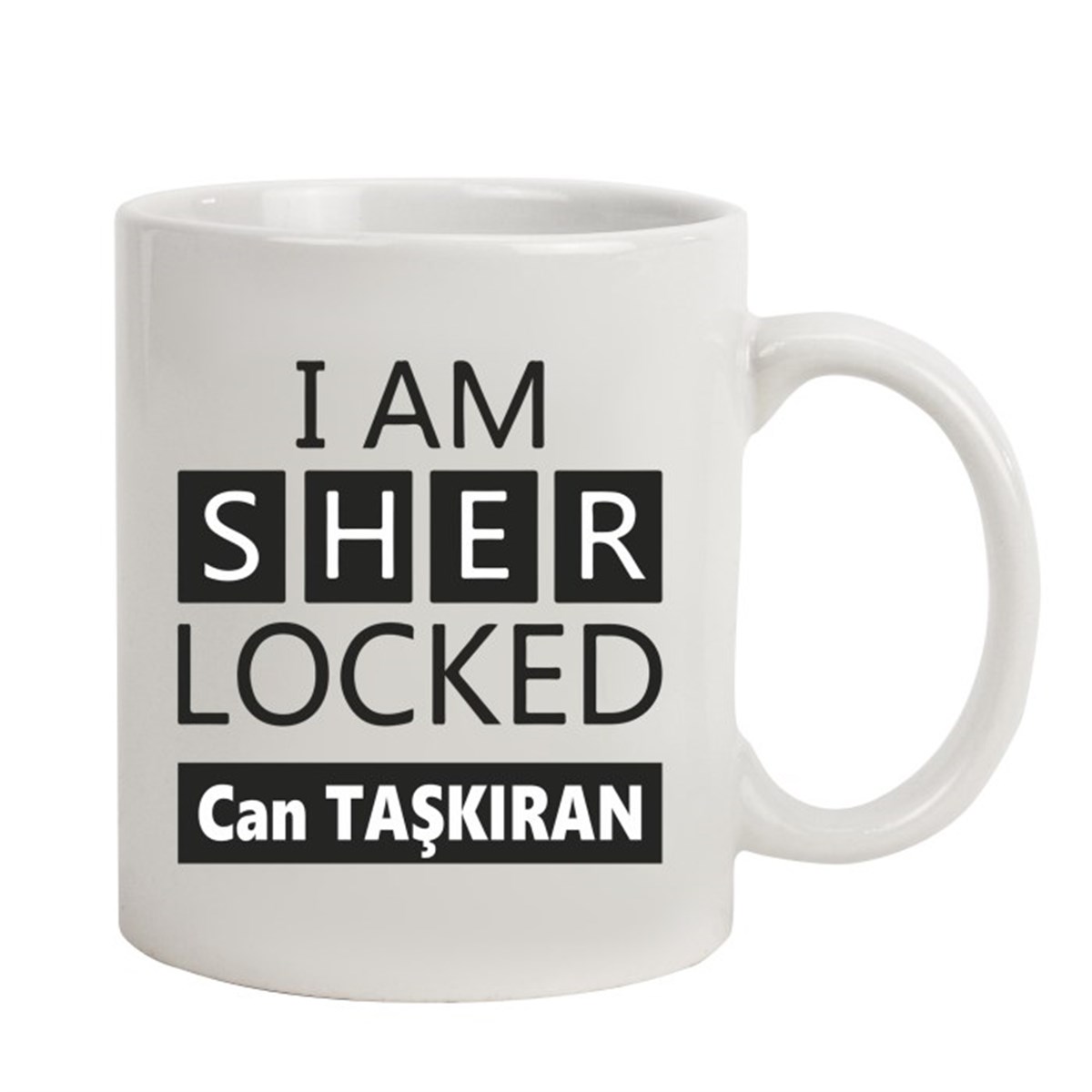 İsme Özel Tasarımlı Kupa Bardak - Sherlock