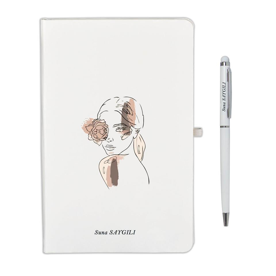 İsme Özel Temalı Defter ve Kalem Seti - Silüet