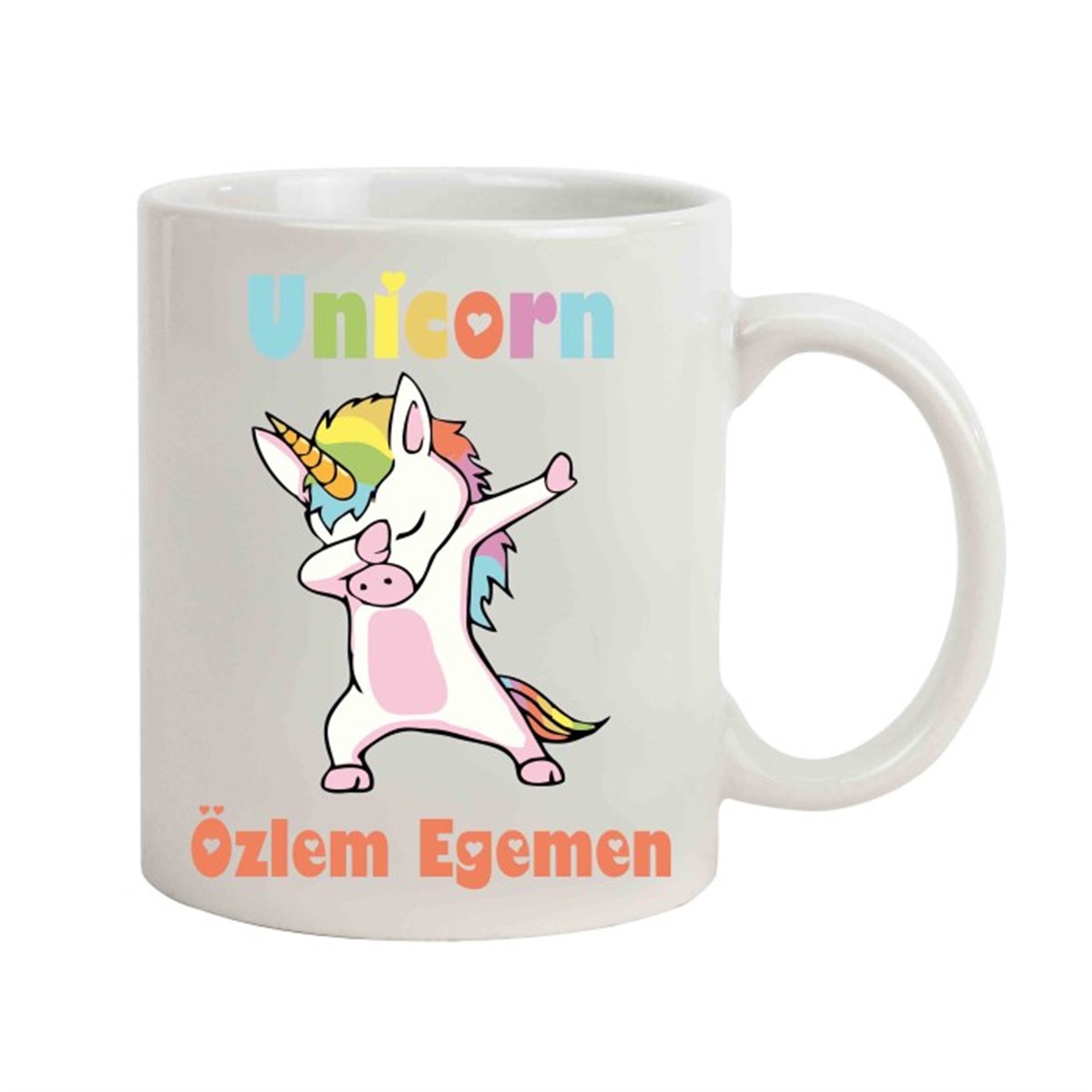 İsme Özel Unicorn Temalı Kupa Bardak