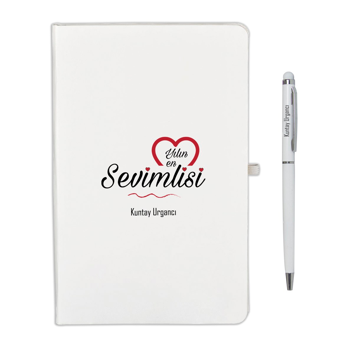 İsme Özel Yılın En Sevimlisi Temalı Defter ve Kalem Seti