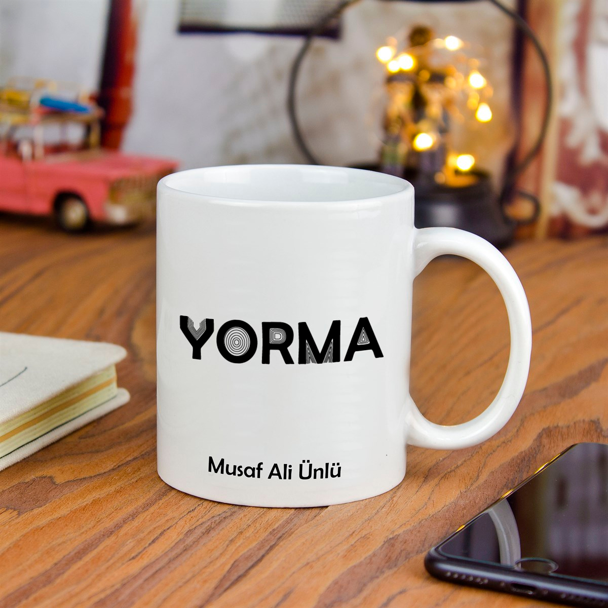 İsme Özel Yorma Temalı Defter Kupa Bardak ve Kalem Seti