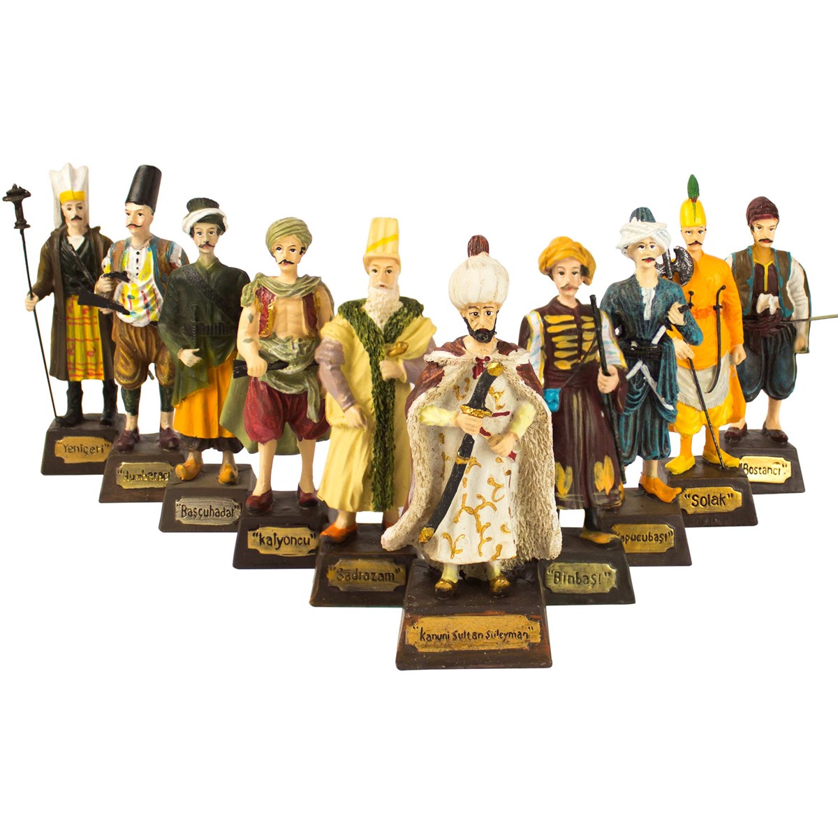 Kanuni Sultan Süleyman ve Devlet Erkanı Biblo Seti 10'lu Set