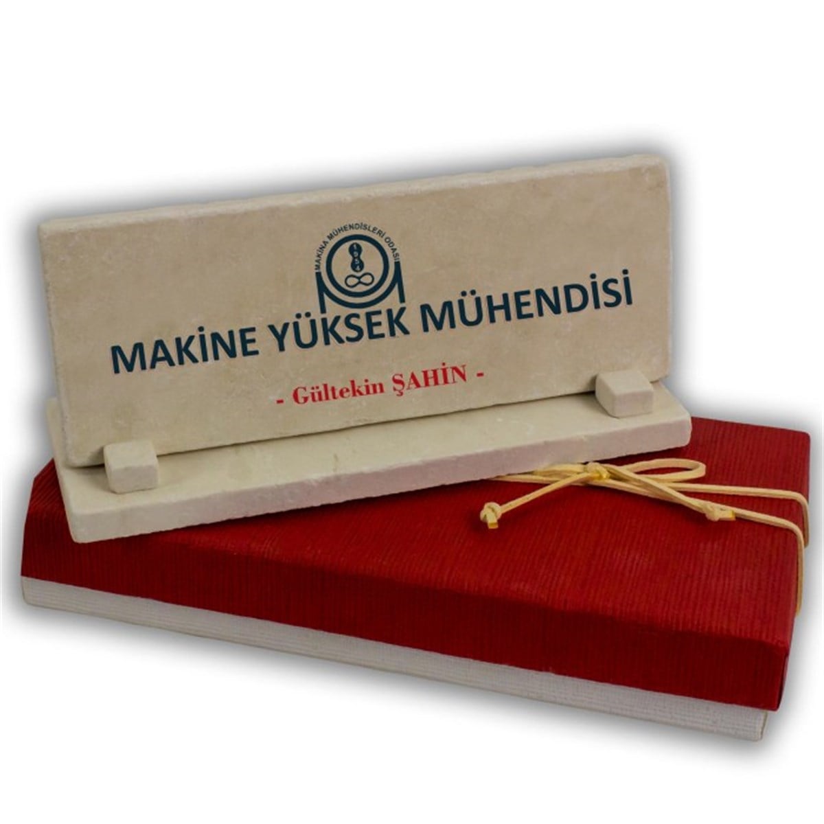 Kişiye Özel Baskılı Masaüstü Dikdörtgen İsimlik - Makine Mühendisi