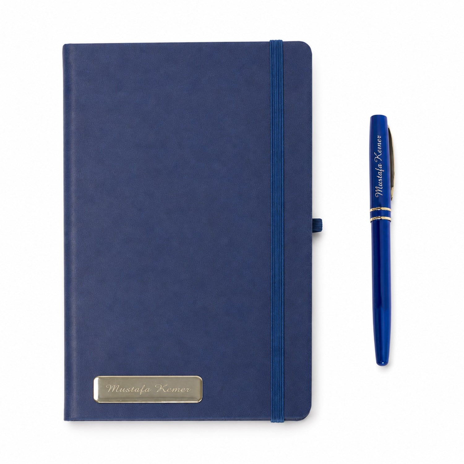 Kişiye Özel Beyaz Defter Kalem Seti