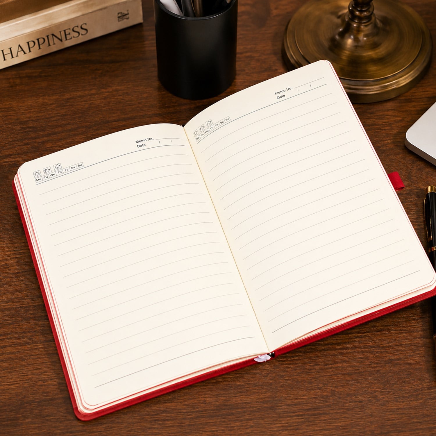 Kişiye Özel Beyaz Defter Kalem Seti