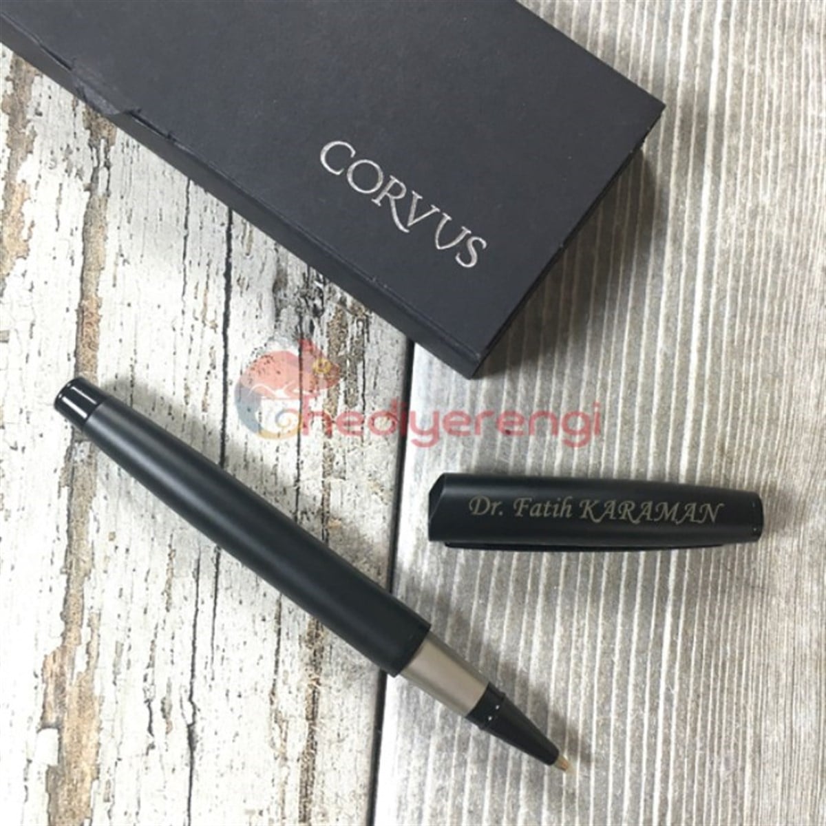 Kişiye Özel Lüx Corvus Roller İmza Kalemi Mat Siyah