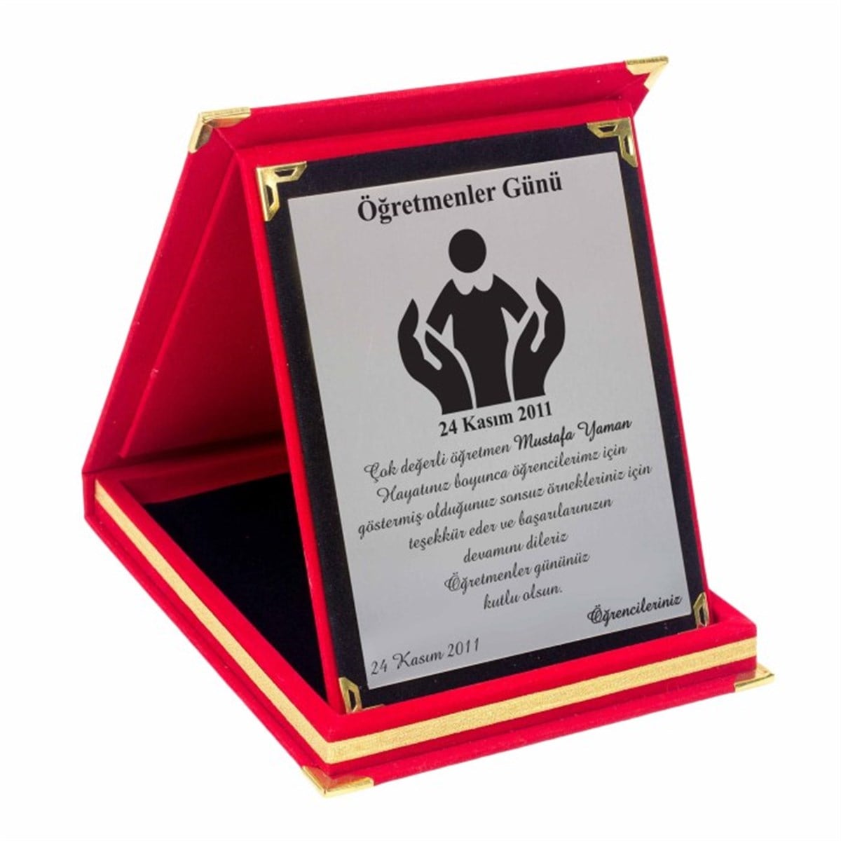 Kişiye Özel Öğretmenler Günü Temalı Büyük Boy Plaket M1
