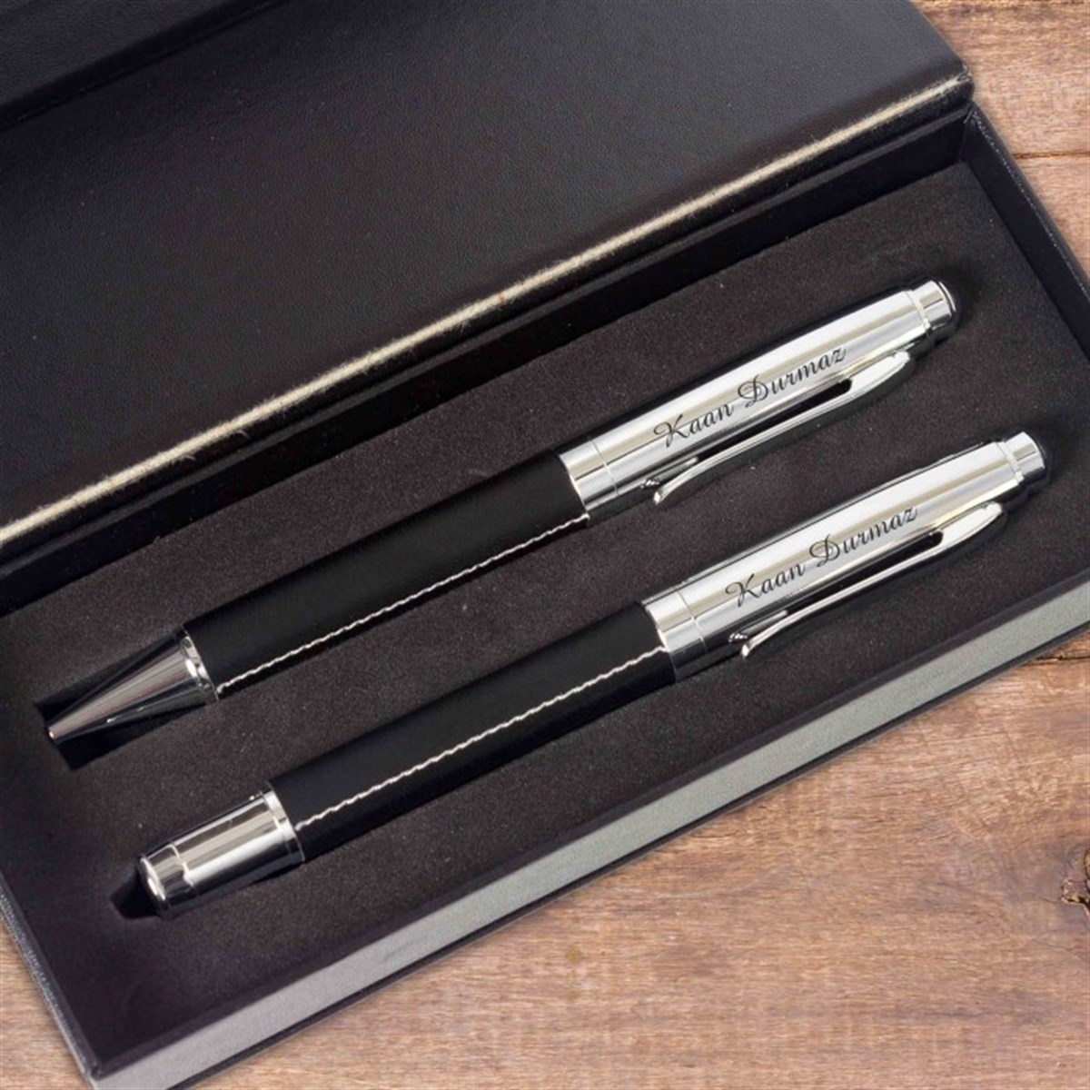 Kişiye Özel Premium Metal Roller ve Tükenmez Kalem Seti Tasarım Kutulu 