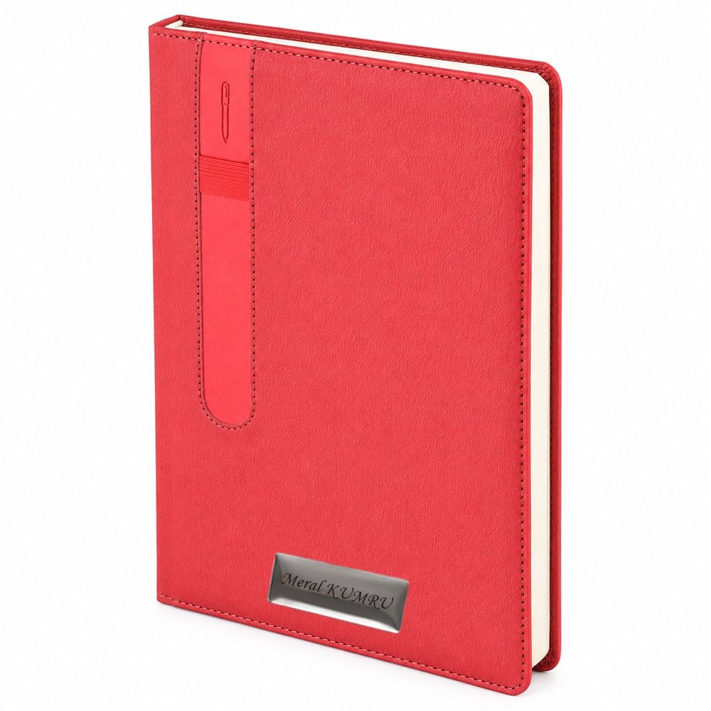 Kişiye Özel Termo Deri 2027 Ajanda ve Roller Kalem Seti - Renk Seçenekli