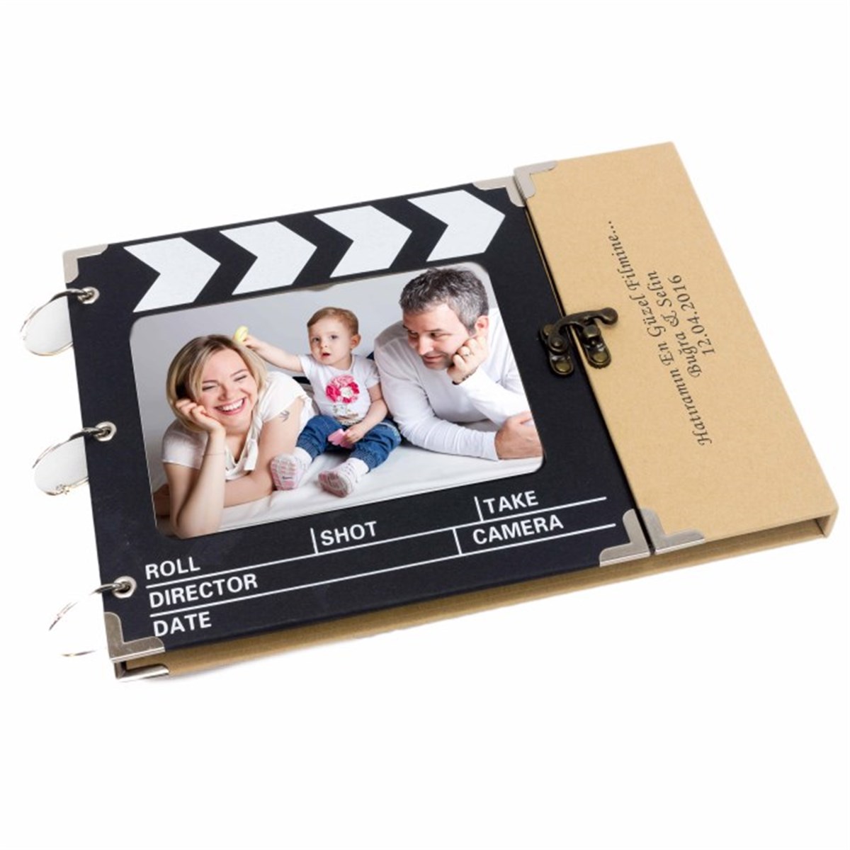 Klaket Temalı Resim Çerçeveli İsme Özel Kendin Yap Albüm Defter