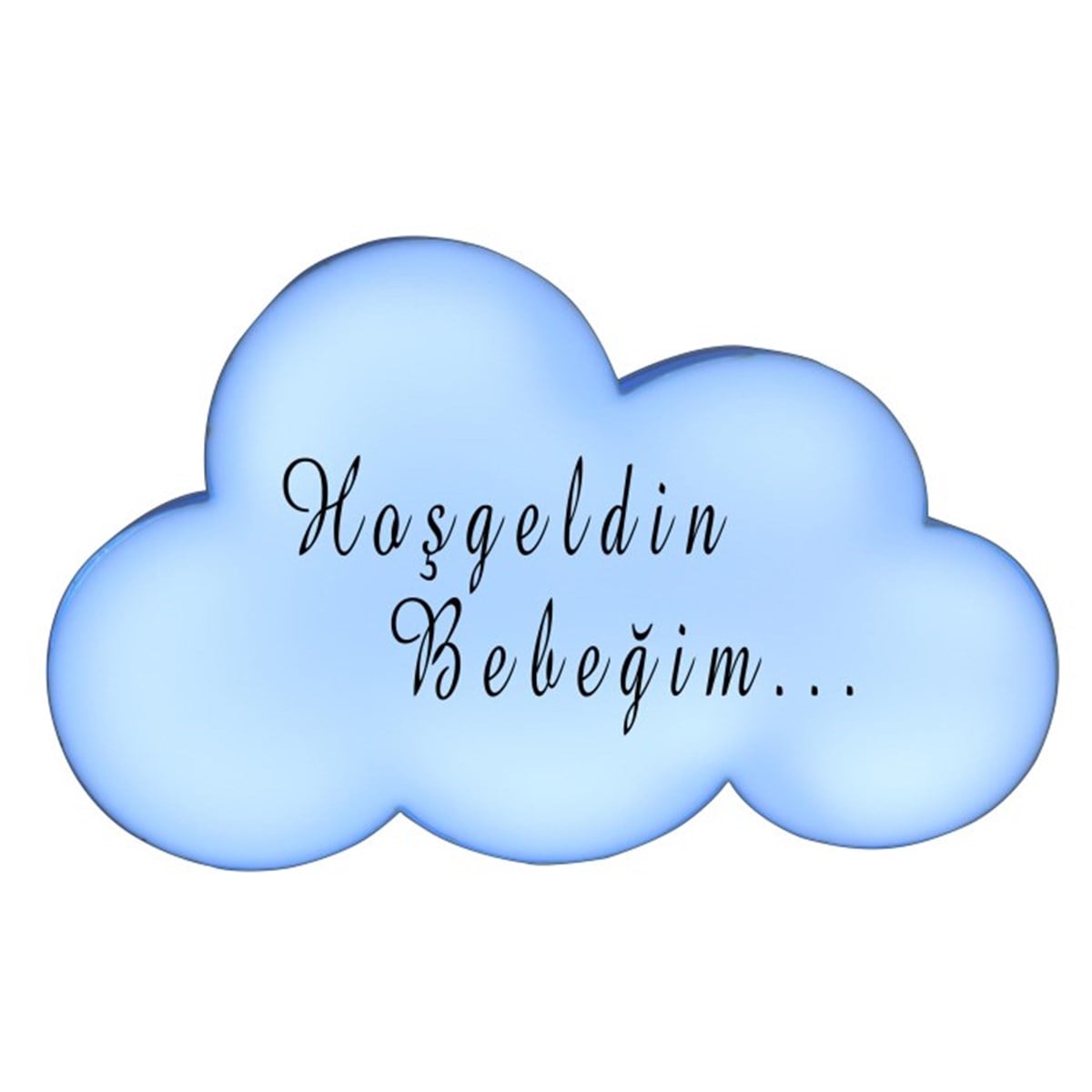 Led Işıklı Yazıp Silinebilir Neon Tabela - Bulut