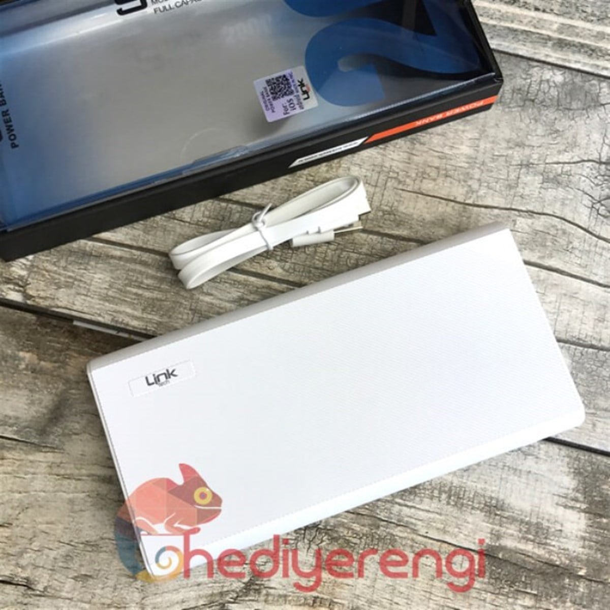 Link Marka 20000 Mah. Işıklı Göstergeli Powerbank Beyaz