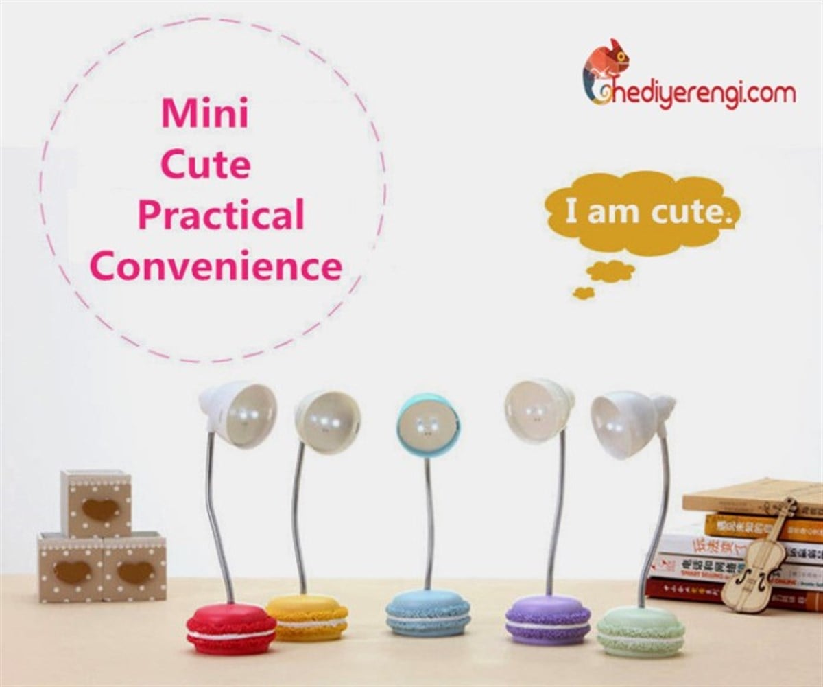 Makaron Tasarımlı Mini Masa Lambası
