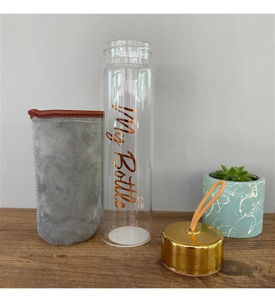My Bottle Marka Kılıflı Cam Matara 480 ML - Renk Seçenekli