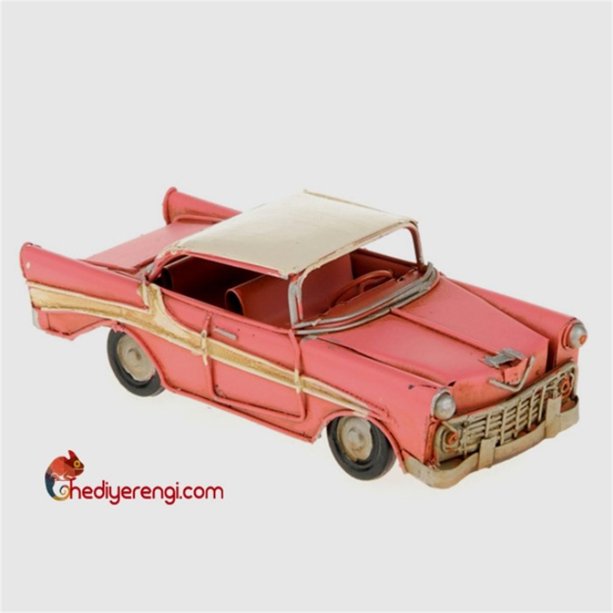 Nostaljik Metal Pembe Chevrolet