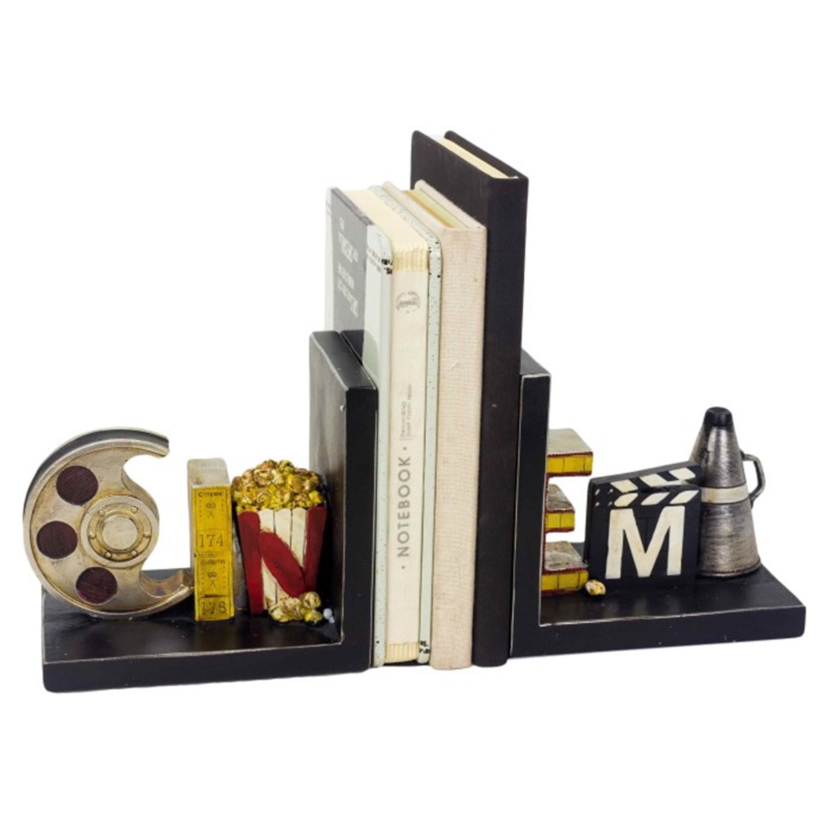 Nostaljik Sinema Temalı Çift Taraflı Kitap Tutucu Stoper