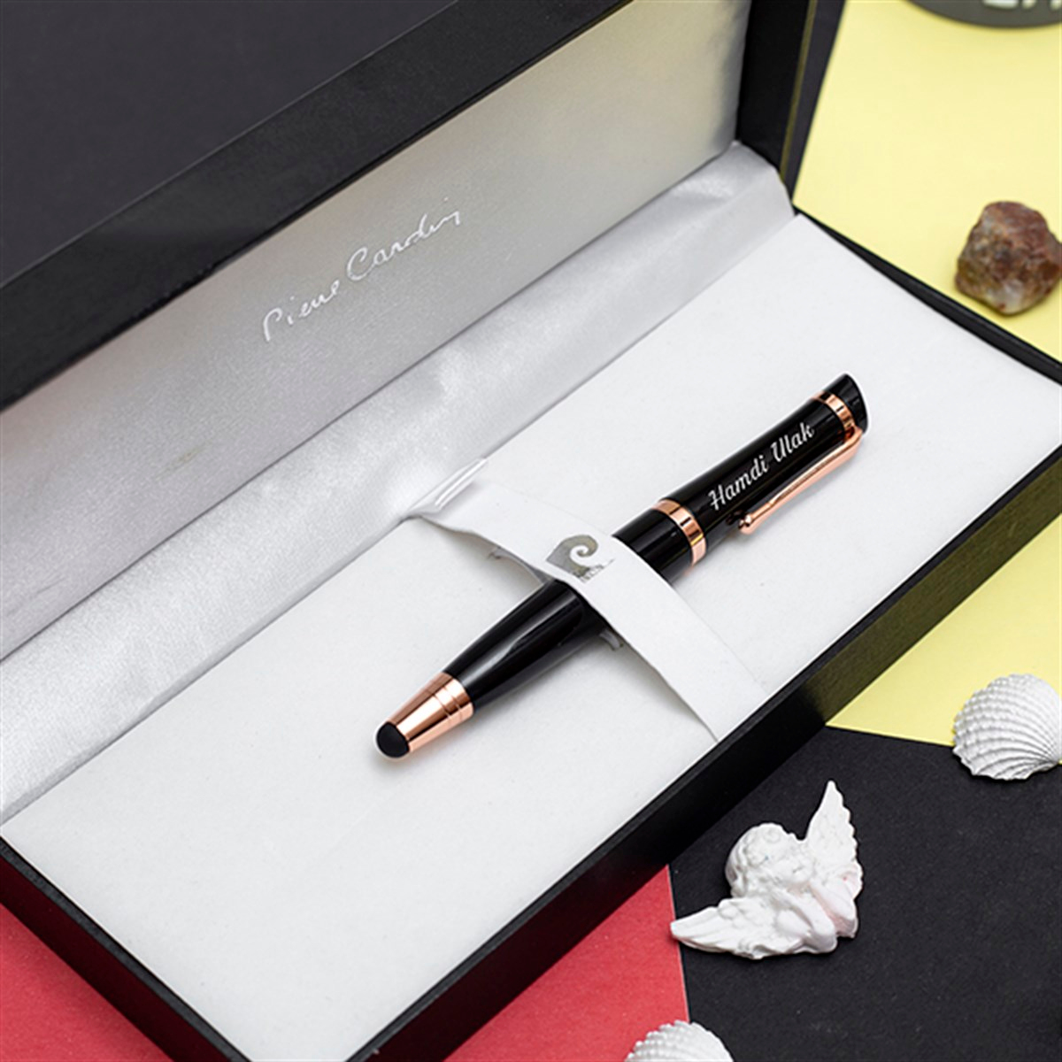 Pierre Cardin Touch 110 İsme Özel Roller İmza Kalemi Siyah Rose