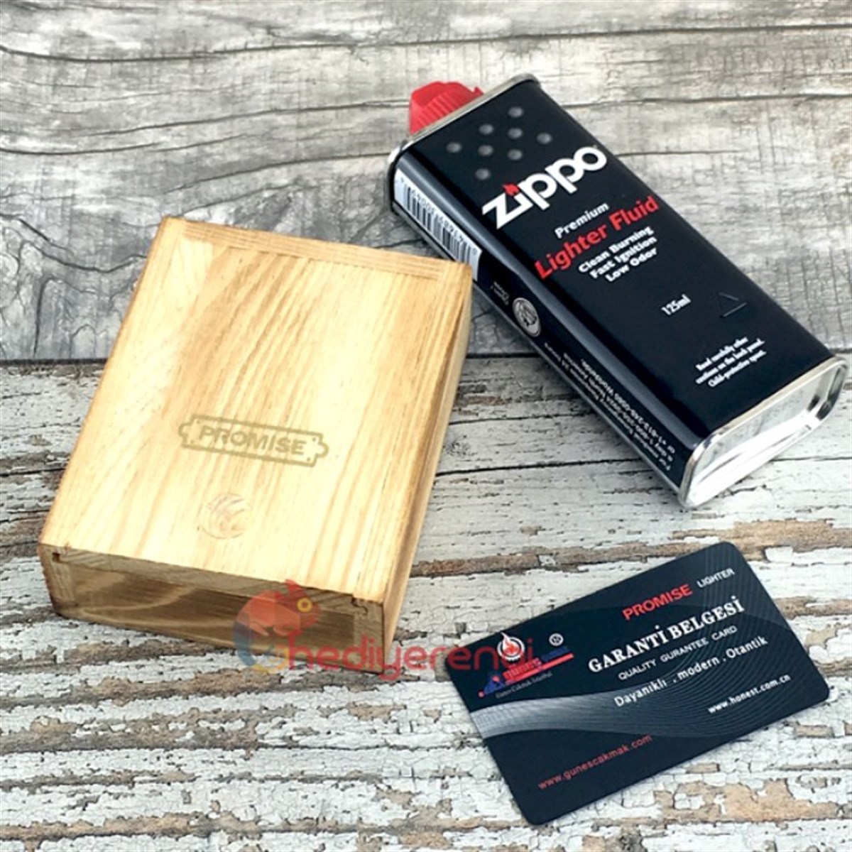 Promise Benzinli Retro Metal Çakmak Gold BCZ704