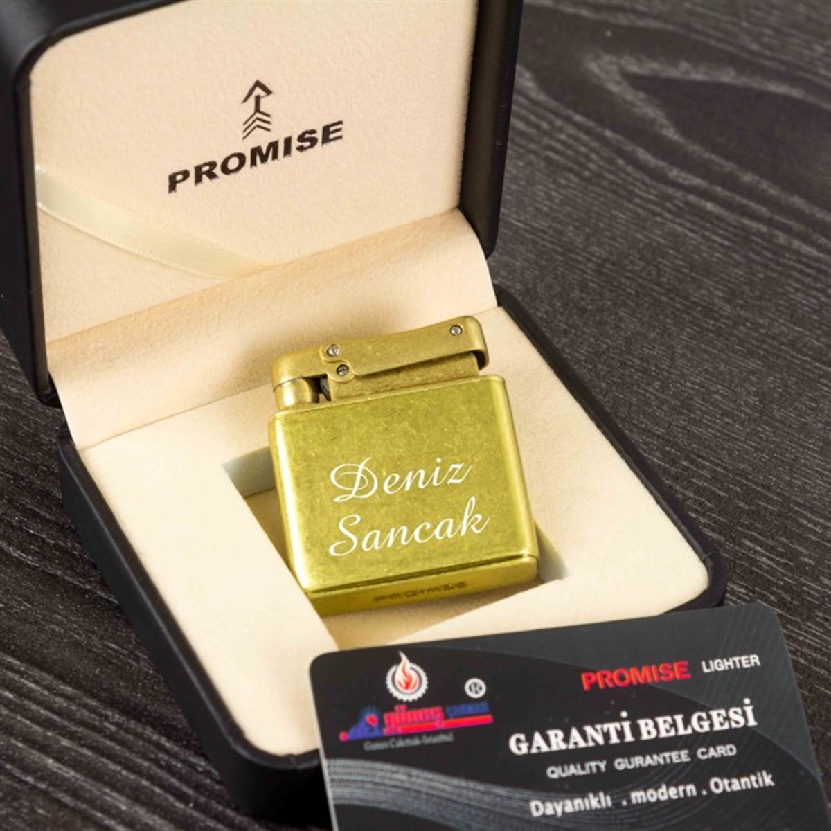 Promise Markalı Benzinli Exclusive Gold Renkli Çakmak​