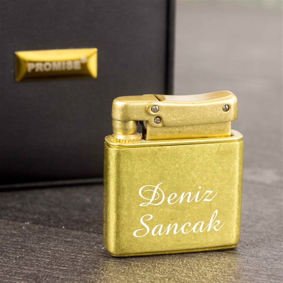 Promise Markalı Benzinli Exclusive Gold Renkli Çakmak​