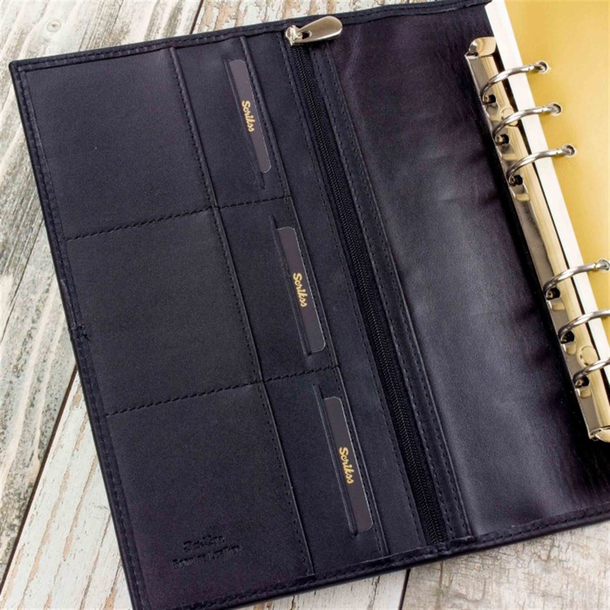 Scrikss İsme Özel Organizerli Siyah Defter ve Krom Kalem Seti Ahşap Kutulu Exclusive