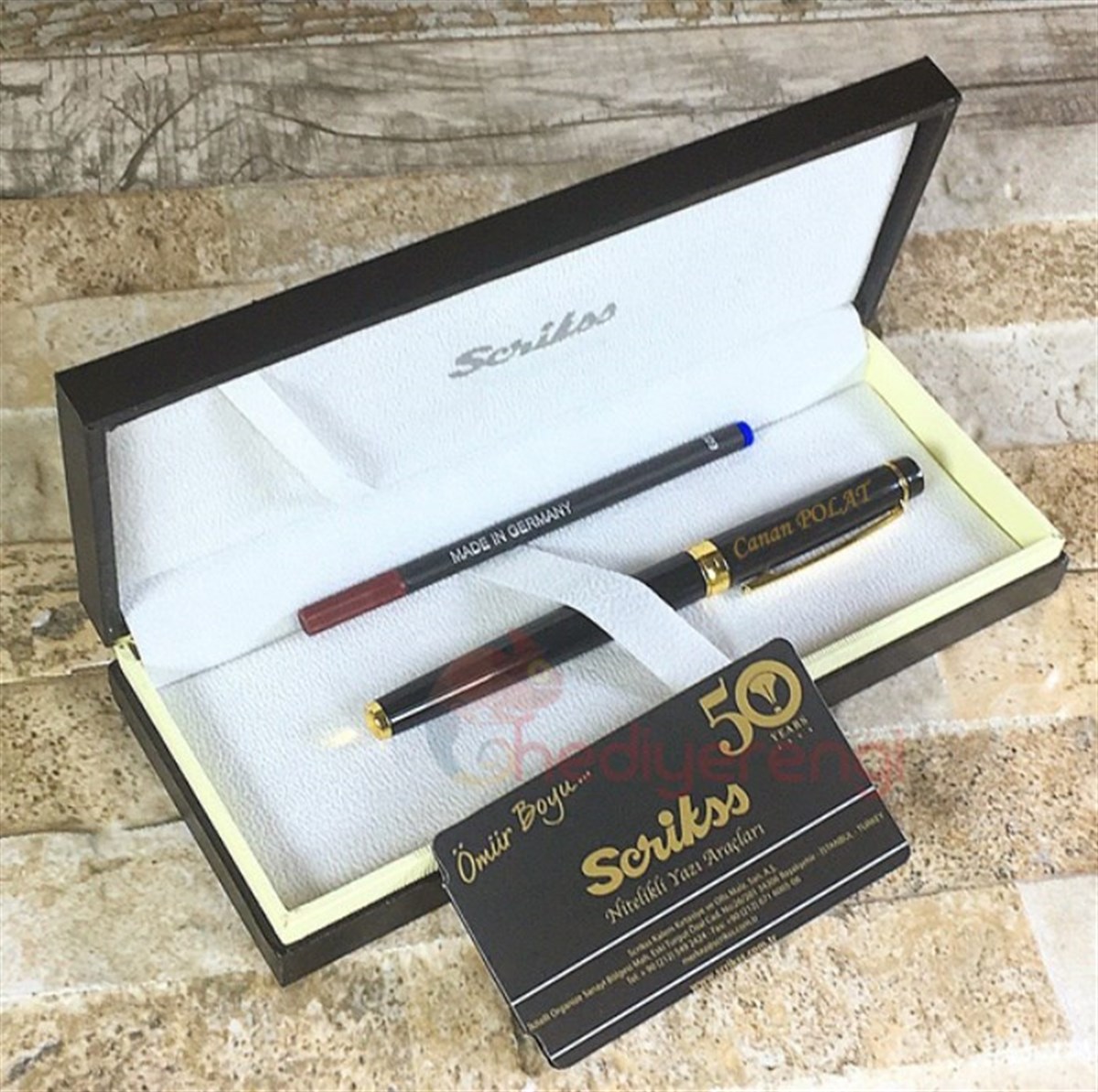 Scrikss Siyah – Altın İsme Özel Roller Kalem (Honour38)