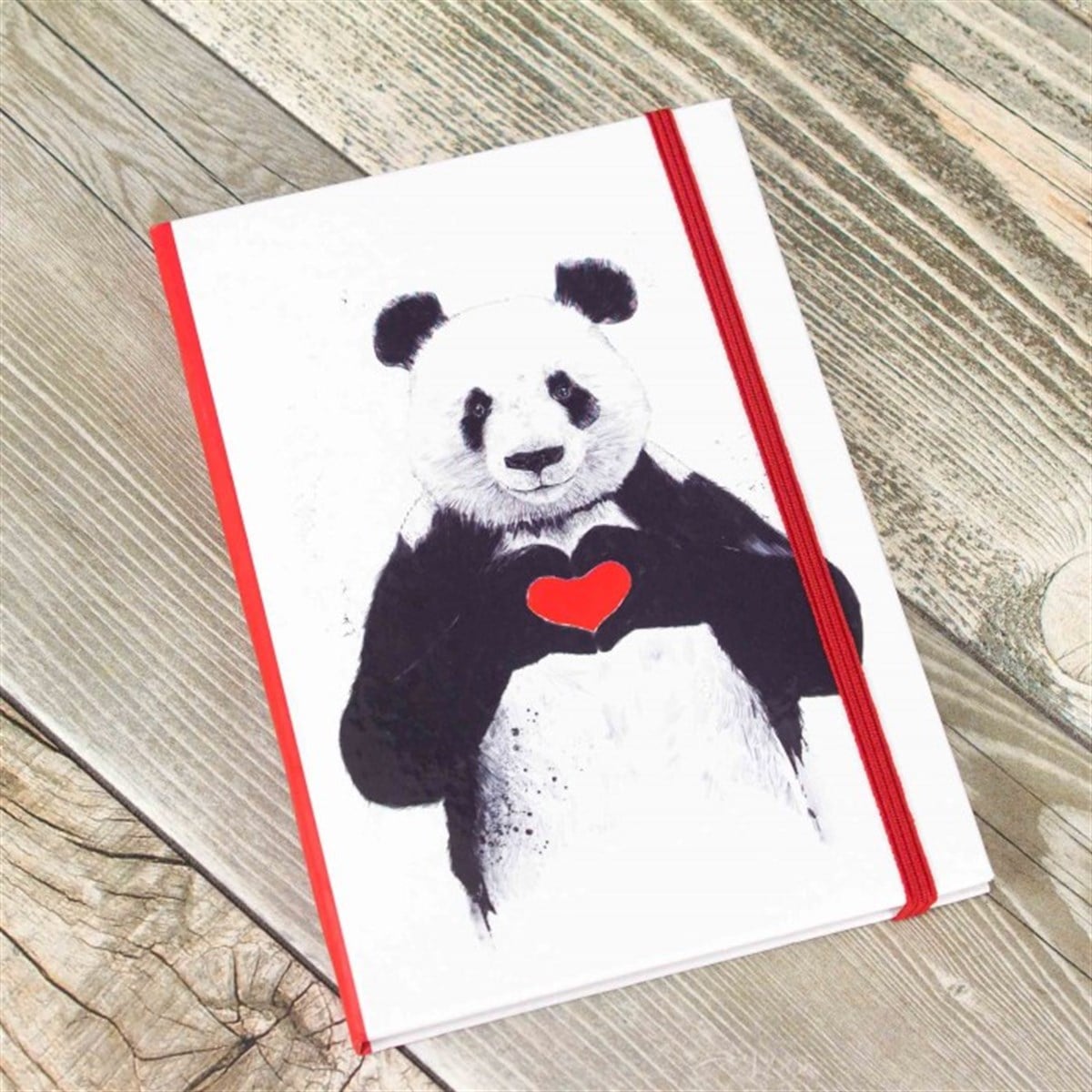 Sevimli Panda Temalı Çizgisiz Defter