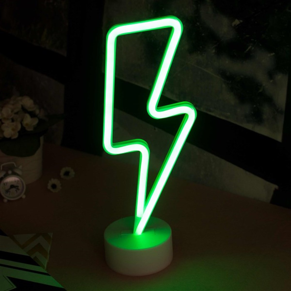 Şimşek Tasarımlı Neon Led Masa Ve Gece Lambası