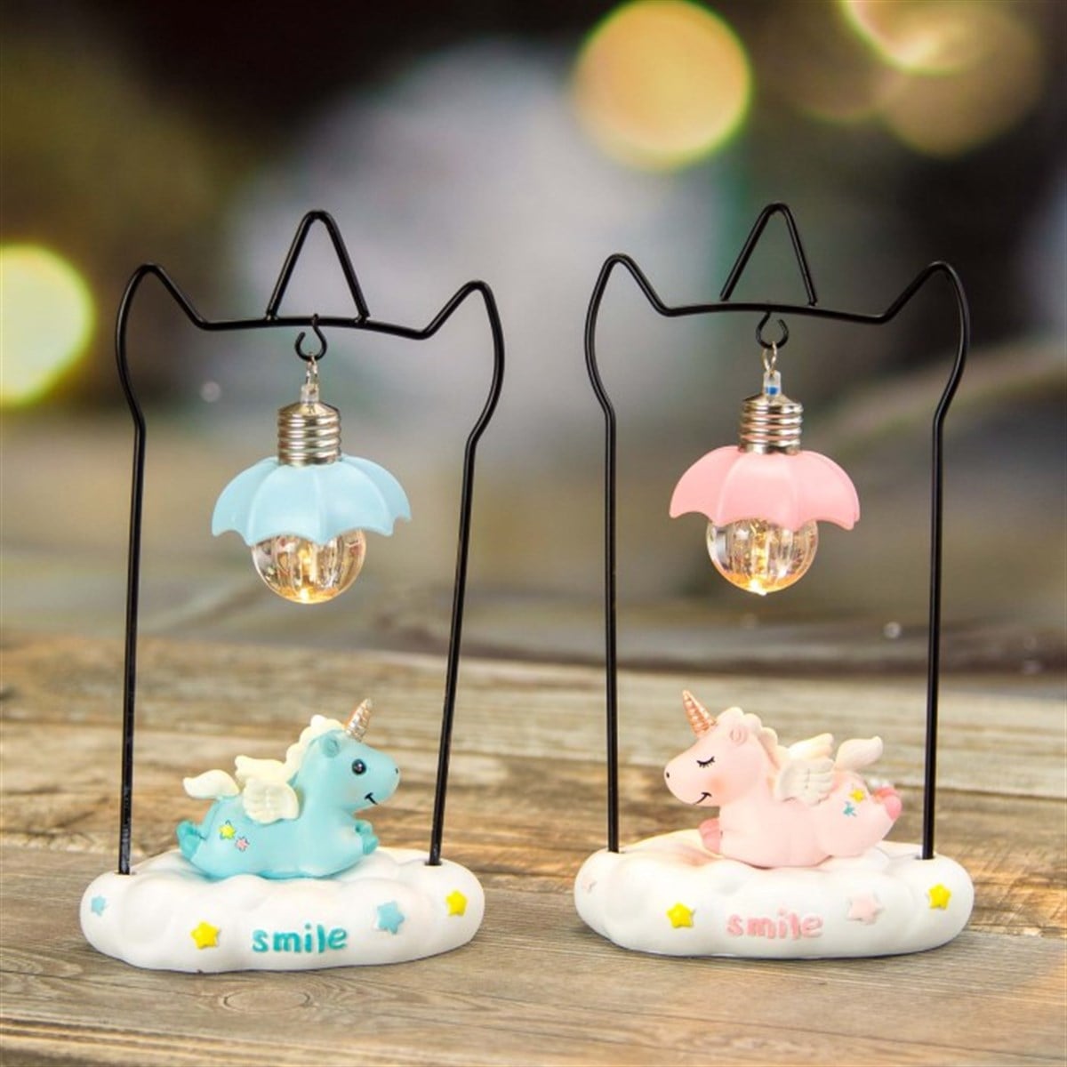 Unicorn Temalı Dekoratif Masa Lambası M2