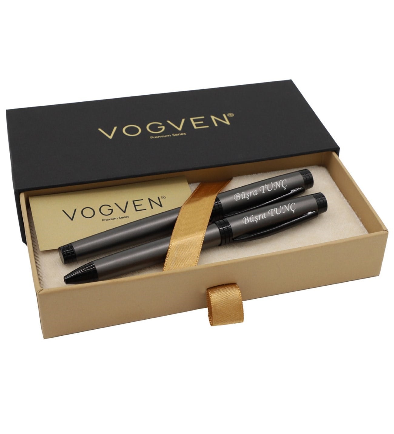 Vogven Marka İsme Özel Exclusive Roller ve Tükenmez Kalem Seti - Renk Seçenekli