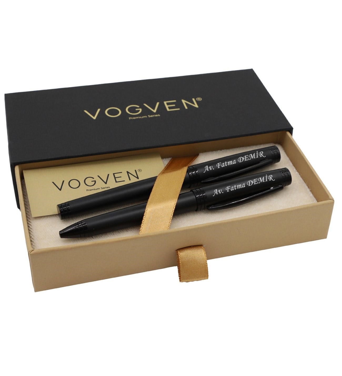 Vogven Marka İsme Özel Exclusive Roller ve Tükenmez Kalem Seti - Renk Seçenekli