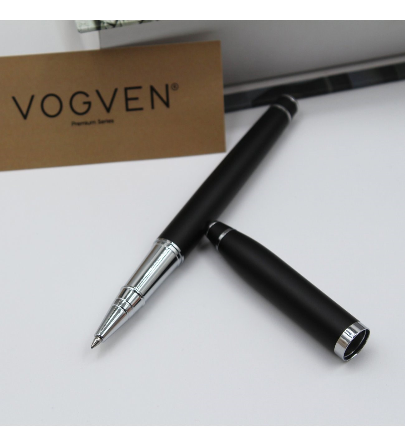 Vogven Marka İsme Özel Gold Detaylı Premium Roller Kalem