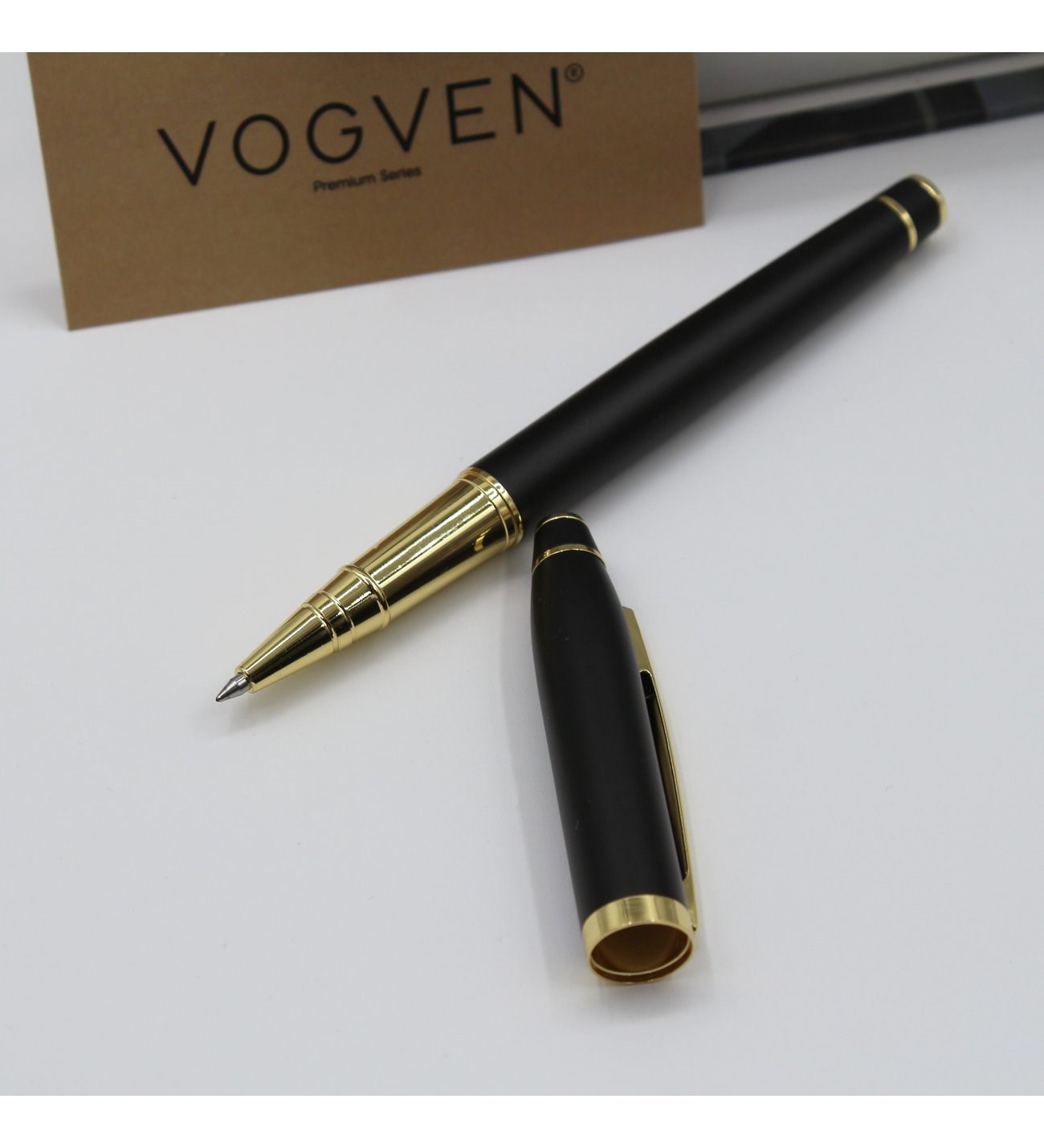 Vogven Marka İsme Özel Gold Detaylı Premium Roller Kalem