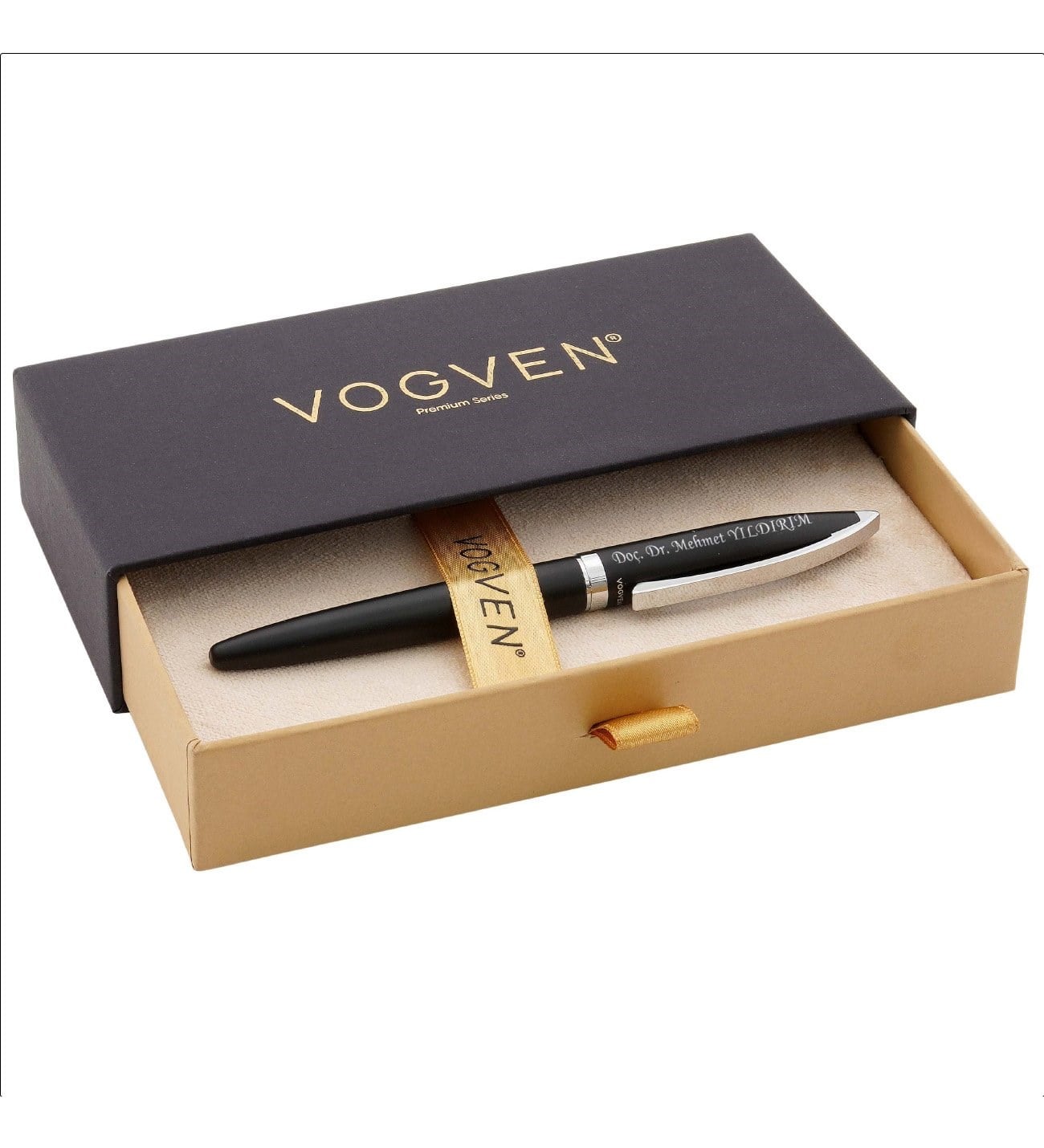Vogven Marka İsme Özel Krom Detaylı Roller Kalem