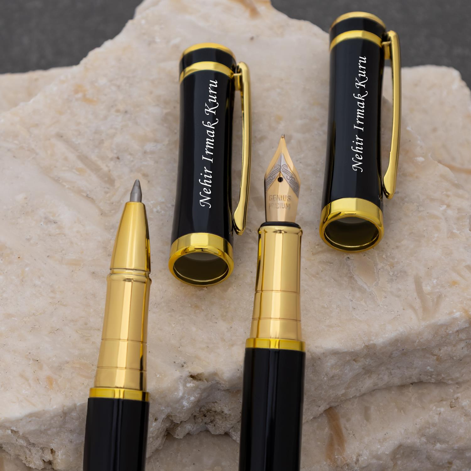 Vogven Marka İsme Özel Lüx Dolma - Roller Kalem Seti