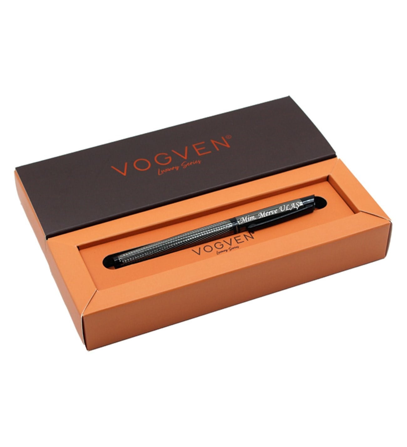 Vogven Marka İsme Özel Premium Çizgi Detaylı Roller Kalem - Renk Seçenekli