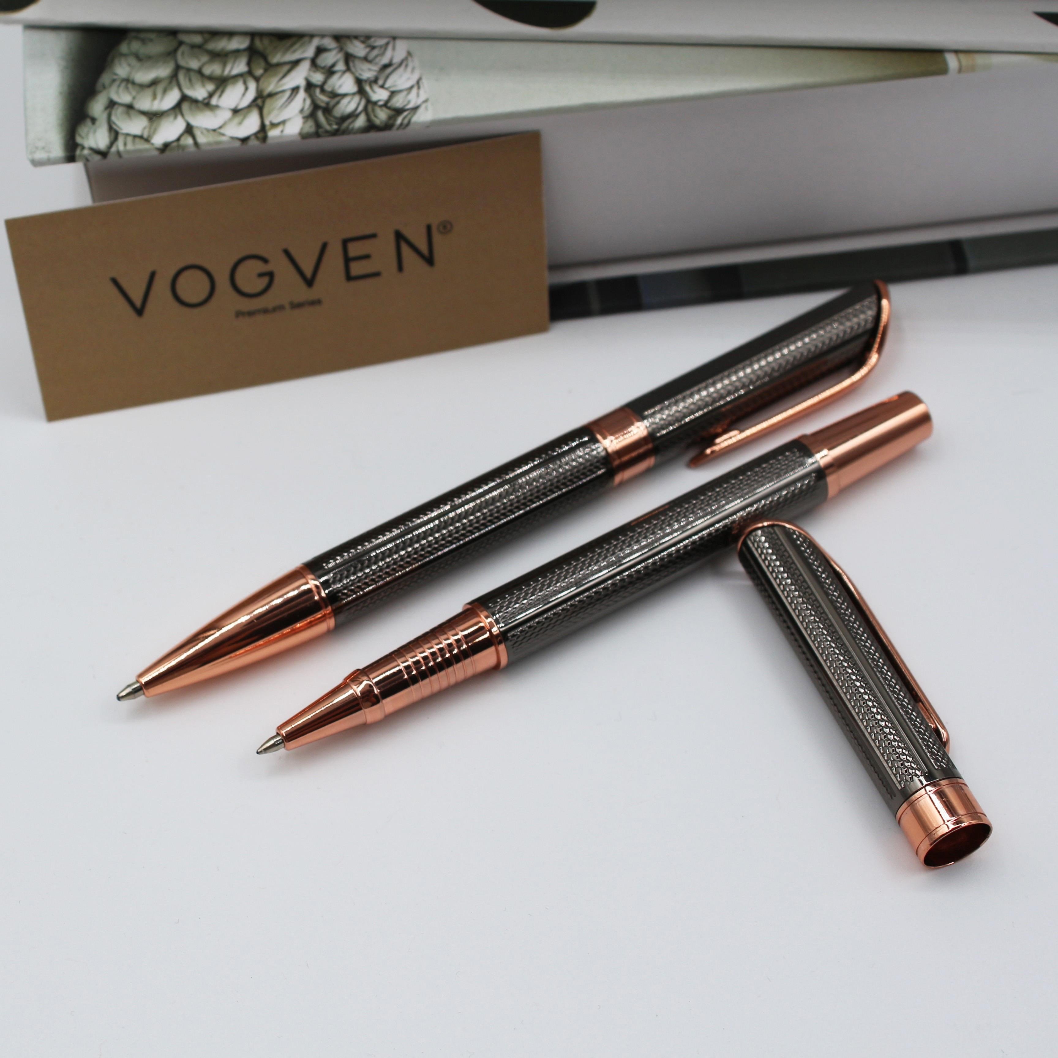 Vogven Marka İsme Özel Premium Roller ve Tükenmez Kalem Seti