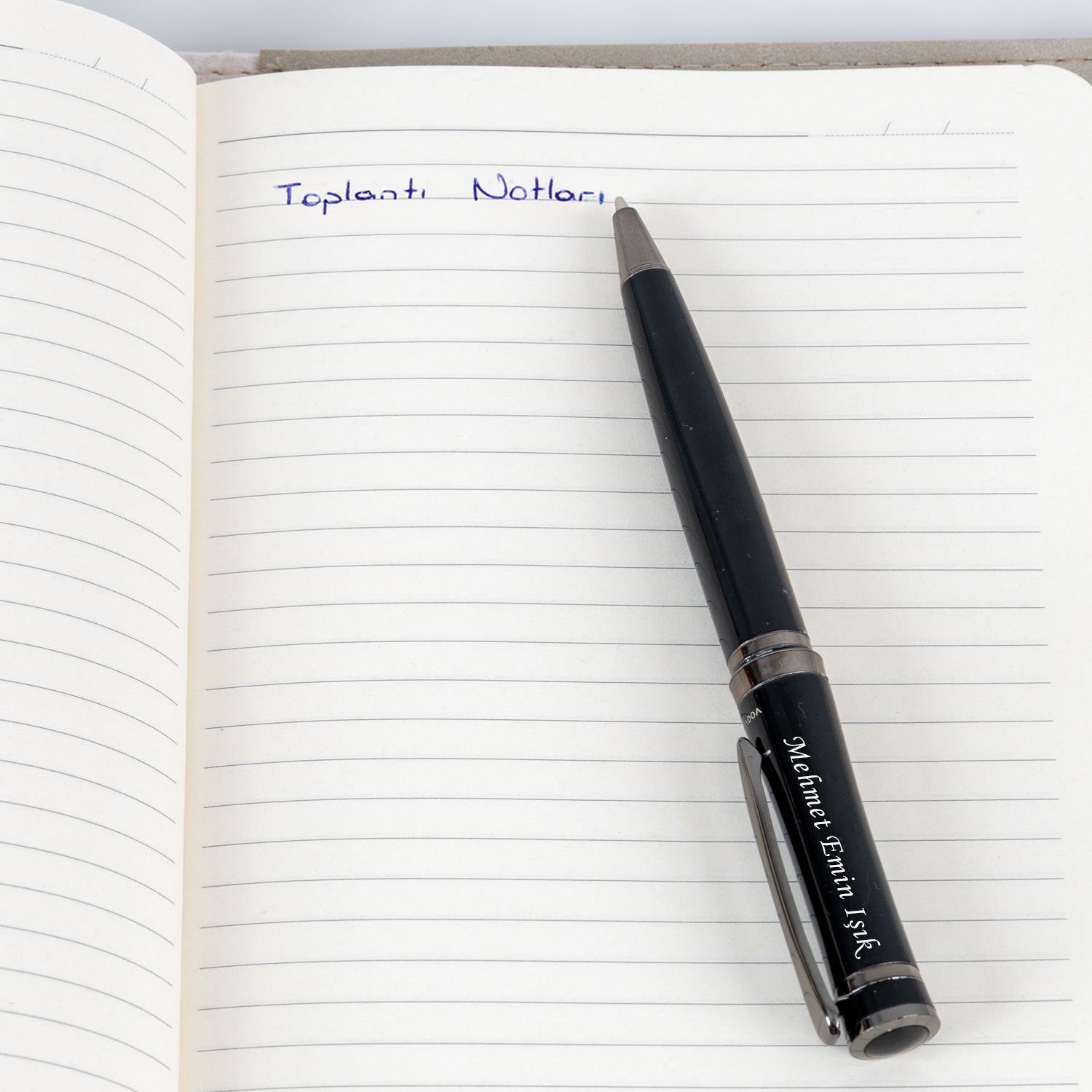 Vogven Marka İsme Özel Premium Roller ve Tükenmez Kalem Seti Tasarım Kutulu