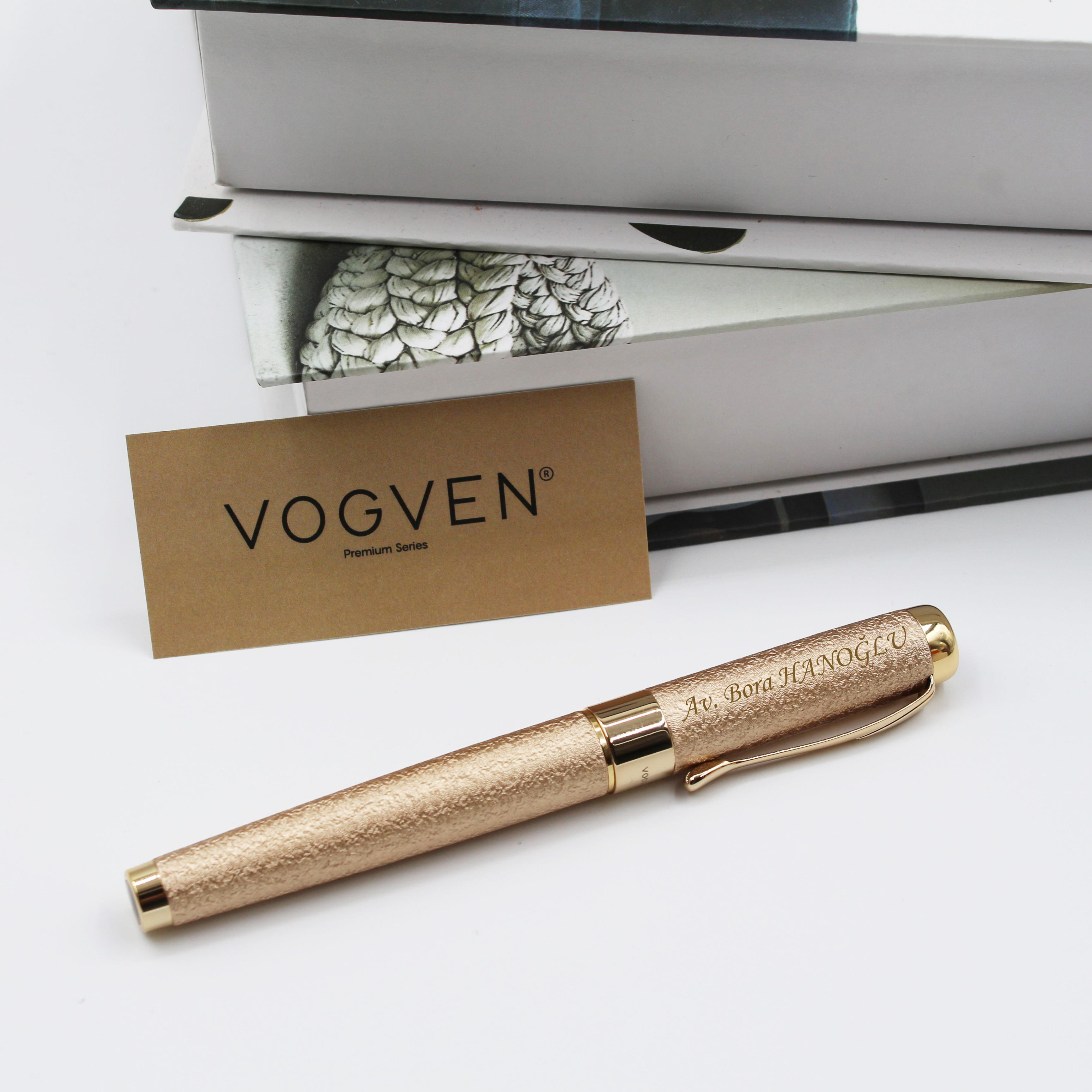 Vogven Marka İsme Özel Prestij Gold Renk Roller Kalem
