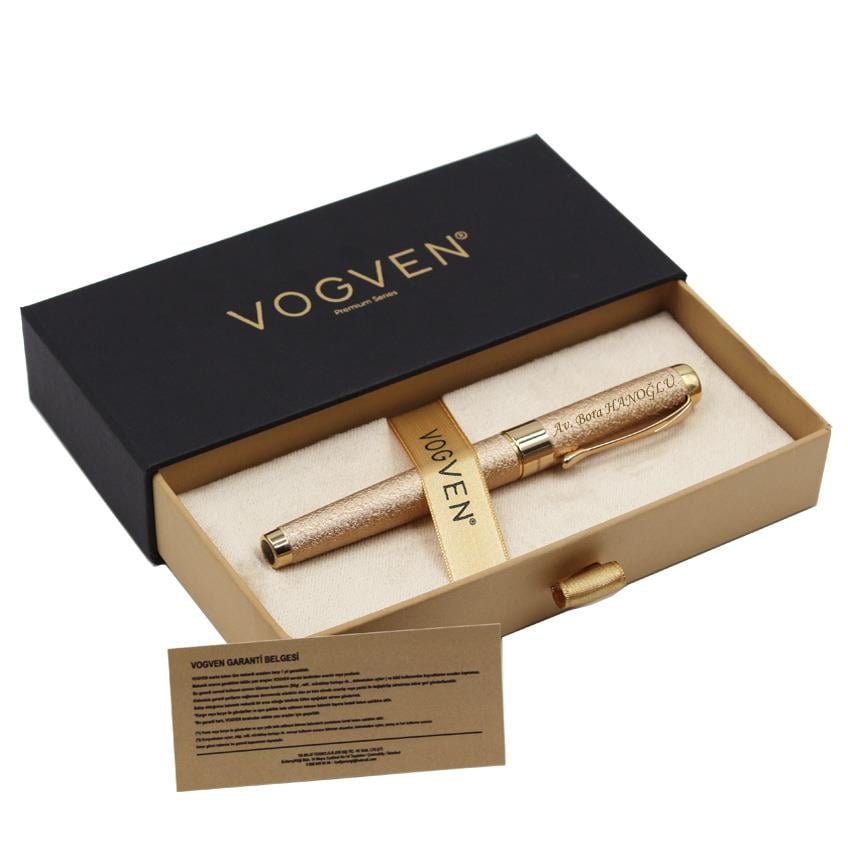 Vogven Marka İsme Özel Prestij Gold Renk Roller Kalem