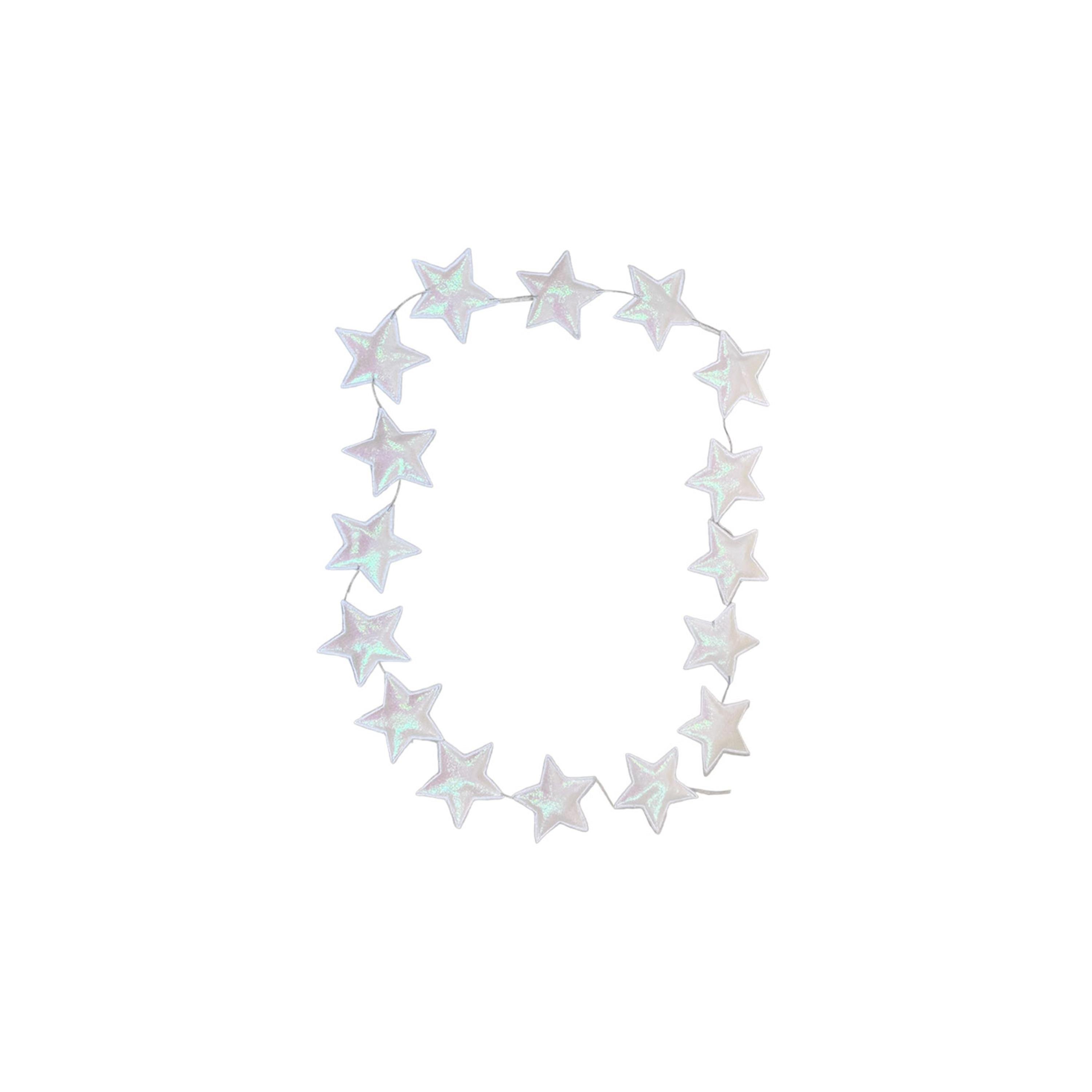 16'LI PARLAK BEYAZ YILDIZ BANNER