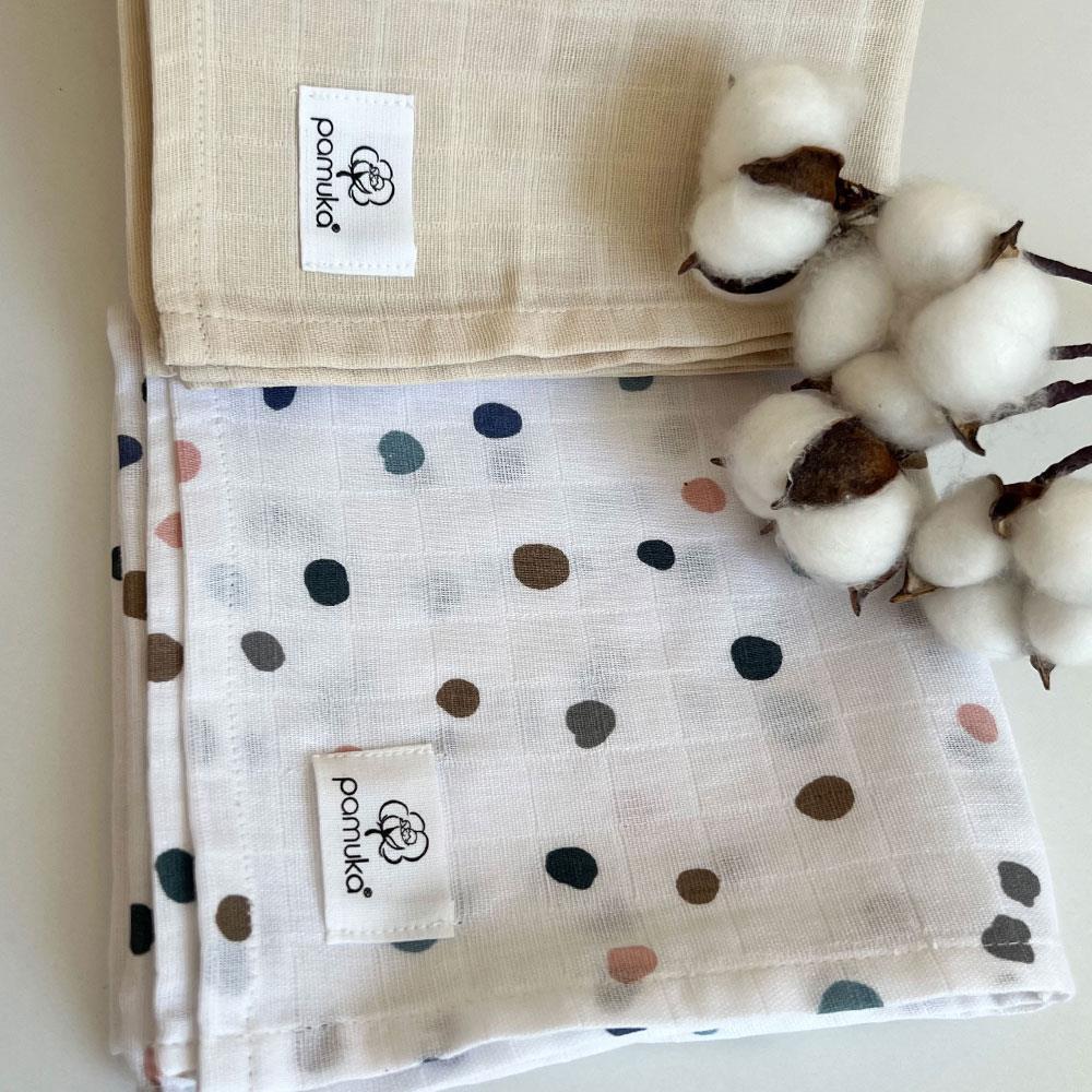 2'li Müslin Battaniye-Bej-Puantiye