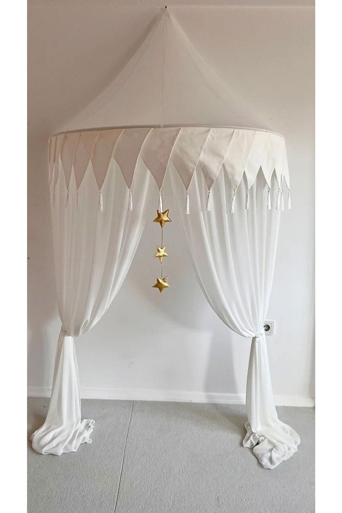 BEYAZ PÜSKÜLLÜ DUVAR TENTESİ PLUS